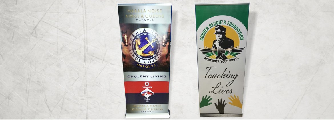 pullup banners and rolla banner